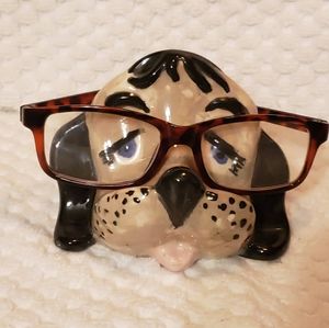 Vintage dog eyeglasses holder.
